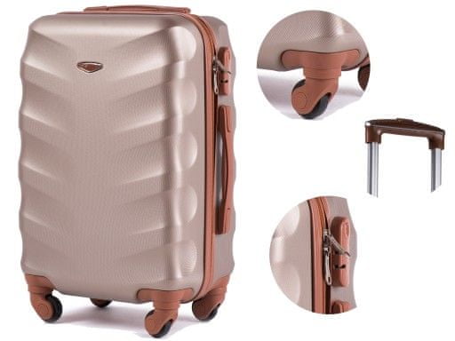 Wings Cestovní kufr W42 bronzový,91L,velký,75x48x30