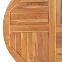 Vidaxl Stolní deska masivní teakové dřevo kulatá 2,5 cm 90 cm