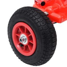 Greatstore Šlapací motokára s pneumatikami červená
