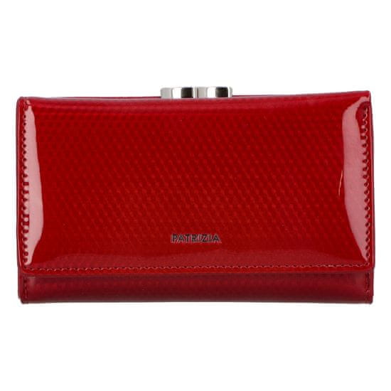 Patrizia Pepe Příjemná dámská kožená peněženka v luxusním provedení Belasi, červená lakovaná