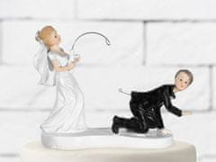 Paris Dekorace Svatební figurky ženich a nevěsta s prutem