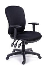 MAYAH Manažerská židle "Super Comfort", textilní, černá, černá základna, 11296-03