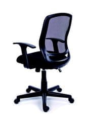 MAYAH Manažerská židle, textilní, síťovinoný opěrák, černá základna, MaYAH "Fun", černá, 11426 BLACK