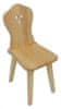 Dřevěná židle KT110 - 33x44x85cm - Šedá