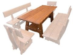 Artspect Zahradní stůl ze smrkového dřeva, lakovaný 180x80x83cm - Dub lak