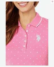 U.S. Polo Assn. Dámské šaty Dot Polo růžové S