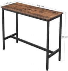 Artenat Barový stůl Lenor, 100 cm, hnědá