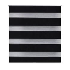Vidaxl Roleta den a noc / Zebra / Twinroll 80x150 cm černá