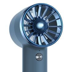 BASEUS Flyer Turbine ruční / stolní ventilátor + kabel USB / Lightning, modrý