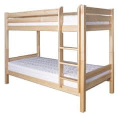 eoshop Dřevěná dvoupatrová postel LK136, 80x165x200, borovice (Barva dřeva: Dub)