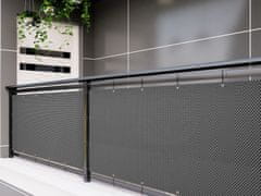 My Best Home Balkonová ratanová zástěna PORI, černá/šedá, výška 100 cm šířka různé rozměry MyBestHome Rozměr: 100x400 cm