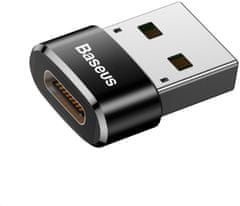 BASEUS adaptér USB-C - USB-A, F/M, černá