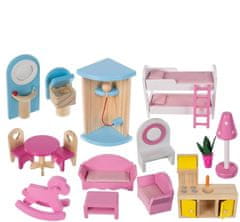 Kruzzel Dřevěný domeček pro panenky s bazénem - XXL model