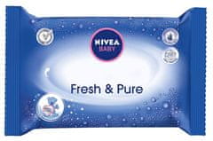 Nivea Nivea Baby, Fresh & Pure, Hydratační dětské ubrousky, 63 kusů