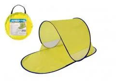 Teddies Stan plážový s UV filtrem samorozkládací polyester/kov ovál žlutý v látkové tašce