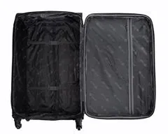 Velký cestovní kufr L STL1651 soft černá/žlutá