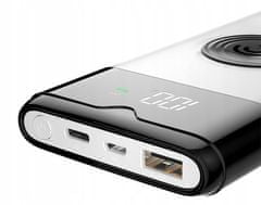 EnergoDom Powerbanka QI 10000mAh USB-C 22,5W, bílá