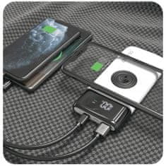 EnergoDom Powerbanka QI 10000mAh USB-C 22,5W, bílá