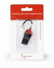 Gembird Čtečka paměťových karet FD2-MSD-3 USB 2.0 černá/červená