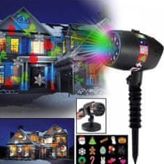 Venkovní laserový LED projektor - Vánoční projektor