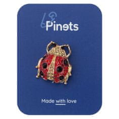 Pinets® Brož beruška zdobená kubickou zirkonií