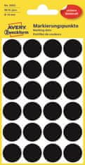 Avery Zweckform Kulaté značkovací etikety 3003 | Ø 18 mm, 96 ks, černá