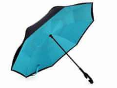 Kraftika 1ks 2 modrá tyrkys obrácený deštník dvouvrstvý
