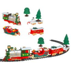 EDANTI Vánoční Vláček Toy Train Elektrická Lokomotiva Baterie 22 Prvků