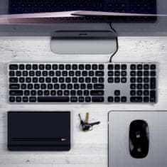 Satechi klávesnice Slim USB pro Apple Macbook Imac tmavě šedá