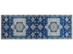 Beliani Koberec 70 x 200 cm modrý/béžový PARVAKADLI
