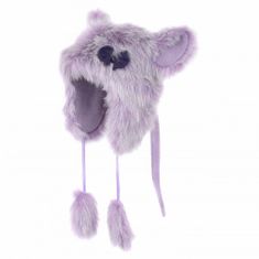 Haker Dětská zimní čepice zvířátko myš S fialová