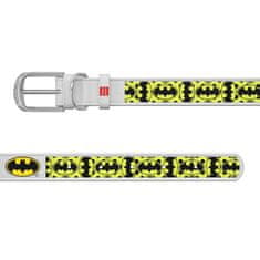WAUDOG Kožený obojek Batman DC COMICS bílý žlutá