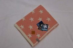 Mon Premier Dětská deka hvězdy 70 x 80 cm (Varianta: Bílá + světle růžová)