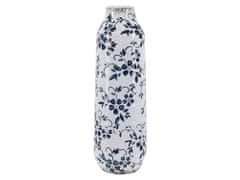Beliani Květinová váza 30 cm bílo modrá MULAI