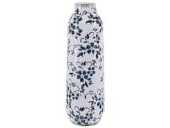 Beliani Květinová váza 35 cm bílo modrá MULAI