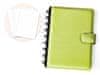 Kožený zápisník klasický - Světle zelená, linkovaný