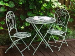 Beliani Sada 2 skládací zahradní židle zelené TRENTO