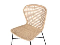 Beliani Ratanová židle pískově béžová 2ks ELFROS