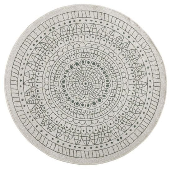 NORTHRUGS Kusový koberec Twin-Wendeteppiche 103103 creme grün kruh – na ven i na doma