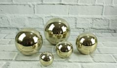Polnix Dekorativní zlatá keramická koule 9 cm