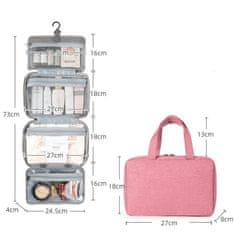 Jetshark Kosmetická taška na zavěšení - růžová