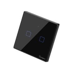 ITead Sonoff Black duální dotykový wifi vypínač + dálkové ovládání T3EU2C-TX