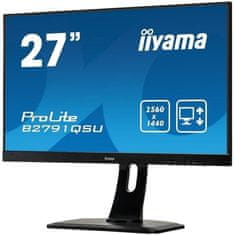 iiyama Počítačová obrazovka, IIYAMA ProLite B2791QSU-B1, 27 WQHD, TN panel, 1ms, 75Hz, DisplayPort / HDMI / DVI, AMD FreeSync