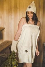Sotra Kilt do sauny dámský 75×150 cm, krémový, 100% bavlna