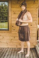 Sotra Kilt do sauny pánský 55×150 cm, hnědý, 100% bavlna