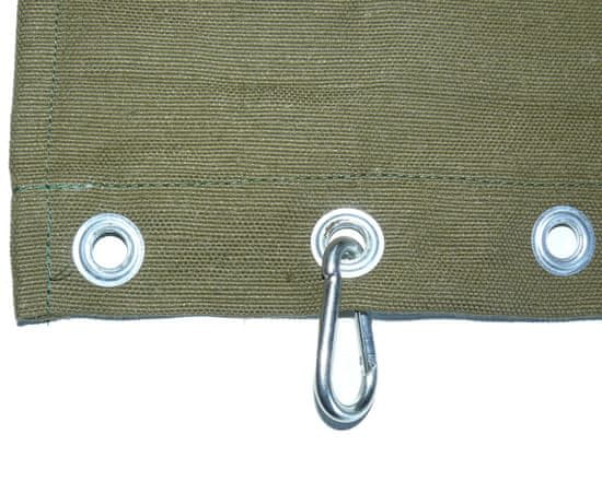 ACCSP Termoizolační textilie (závěsy) do dílny - khaki - nehořlavý - rozměr šíře 3 m x výška 2,1 m
