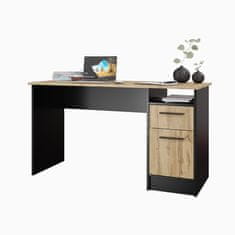 Nejlevnější nábytek Pracovní stůl NEJBY GIANNI I, černá/dub wotan