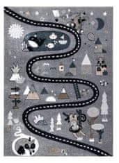 Dywany Łuszczów Dětský kusový koberec Fun Route Street animals grey 80x150