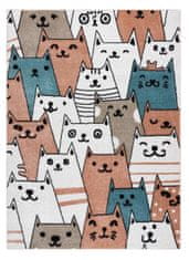 Dywany Łuszczów Dětský kusový koberec Fun Gatti Cats pink 140x190