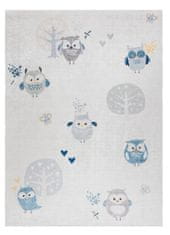 Dywany Łuszczów Dětský kusový koberec Bambino 1161 Owls grey 120x170
